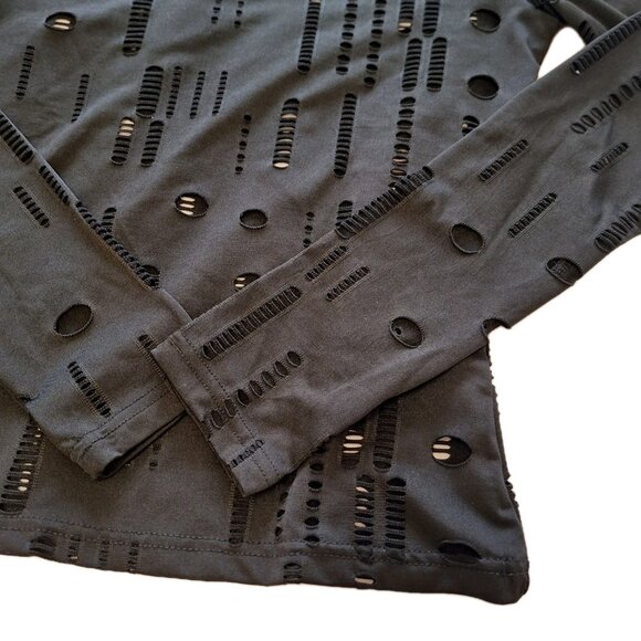 BLACK CUTOUT WORKOUT SET SIZE LARGE BUT FITS SMALL - Picture 3 of 5